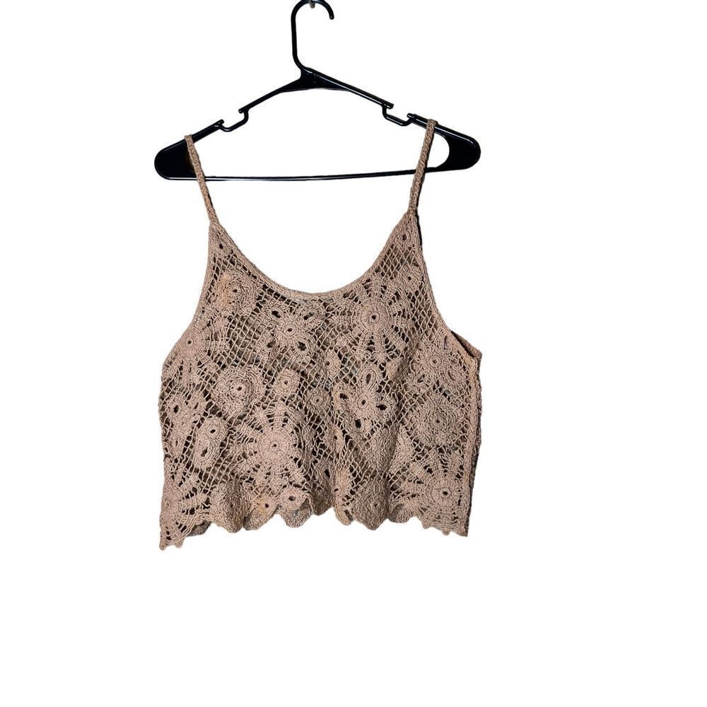 Crochet Tan Cropped Top